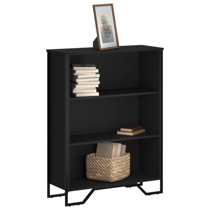 VidaXL Bibliothèque noir 80x31x106 cm bois d'ingénierie, étagère, étagère à livres, étagère de rangement, armoire de 848624