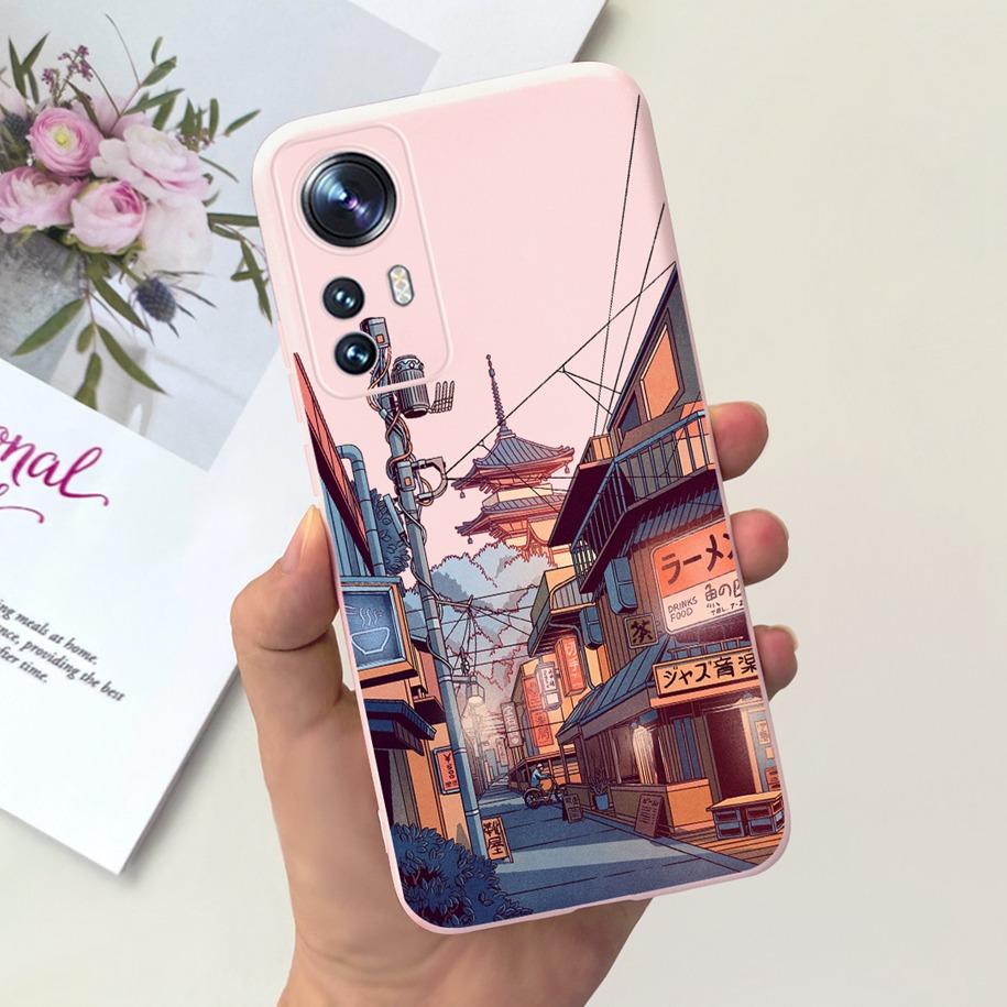 For Xiaomi 12 Case Mi 12X Cover Luxury Flower Cartoon Slim Soft Silicone TPU Back Cover For Xiaomi 12 Pro Funda Mi 12 Ultra Capa