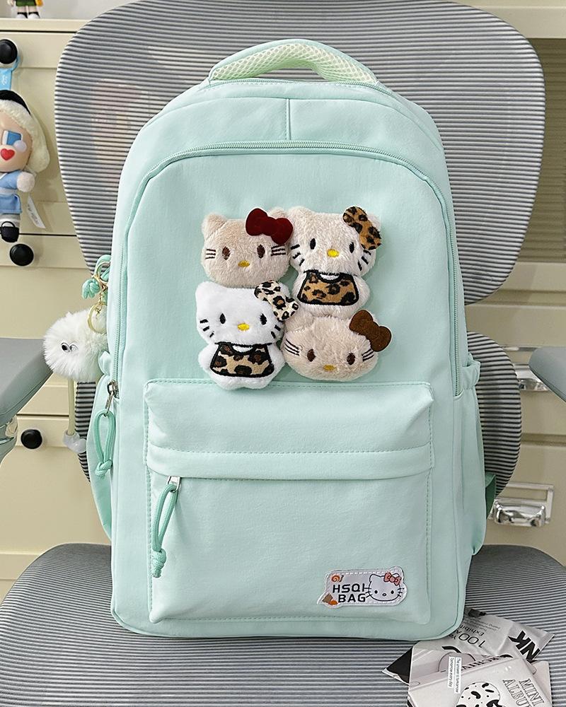 Schoolbaghellokitty cute doll backpack female large capacity middle and high school student schoolbag anti-theft zipper leisure bag