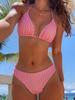 Maillot de bain pour femme Bikini sexy à imprimé, bretelles doubles, taille haute, fendu