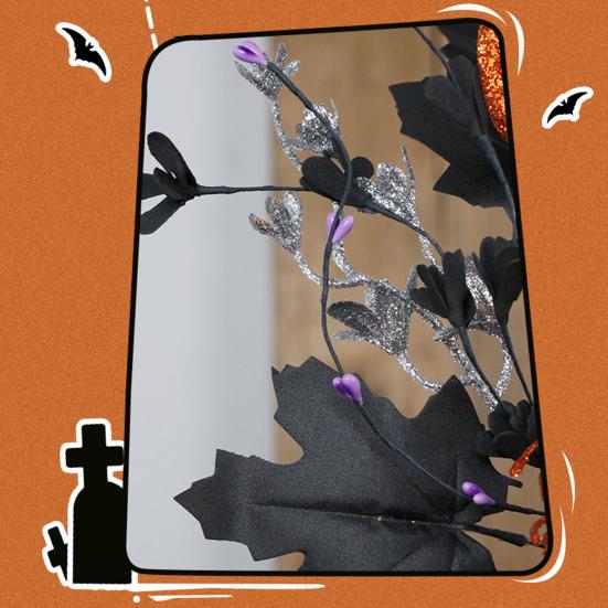 Artificial Spooky Branch Plastic Black 1 Pc