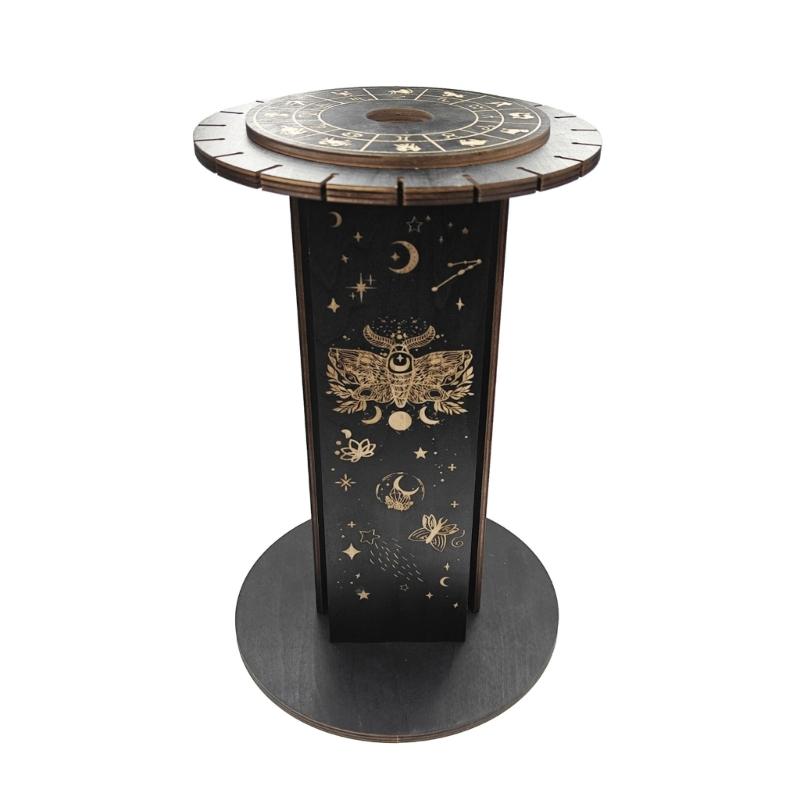 

Elegant 360Swivel Crystal Holder, Durability Wood Pendulum Holder Display for Living Room Study Crystal Display Shelf