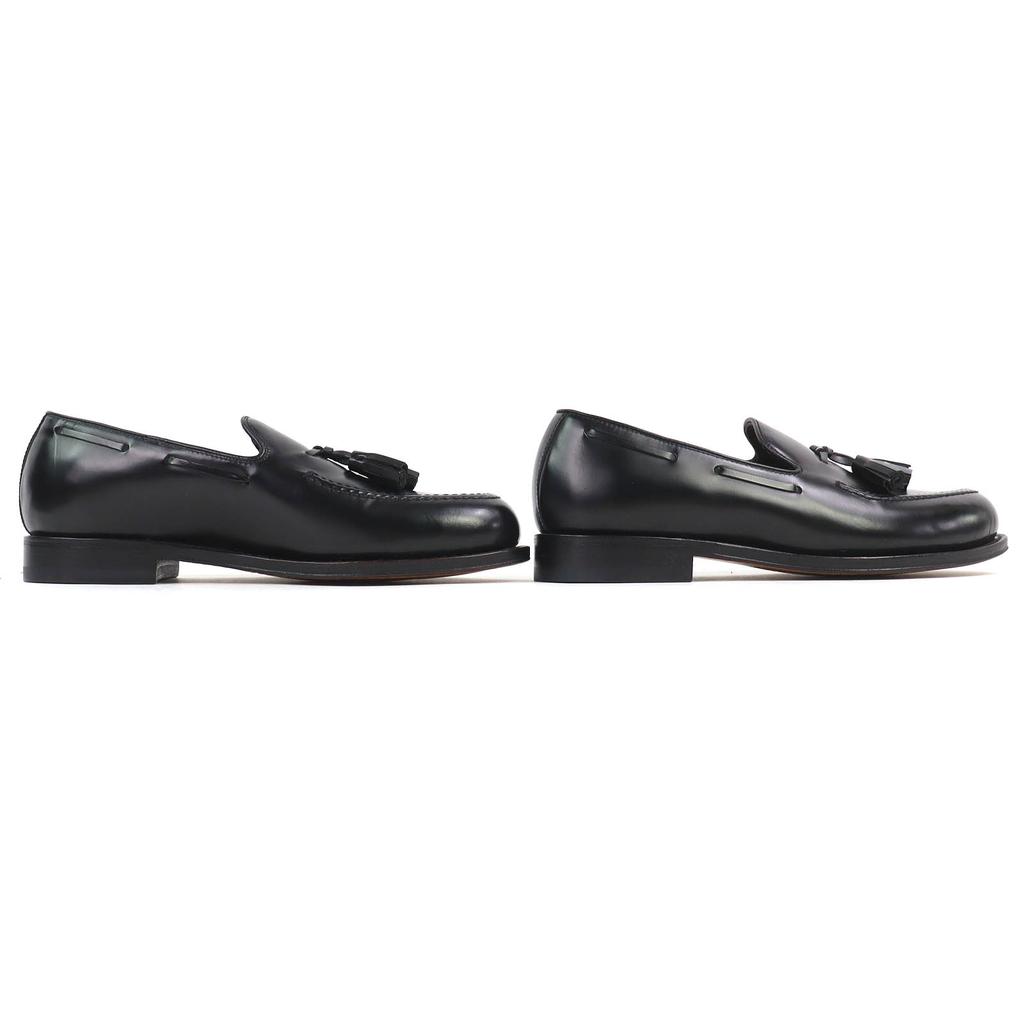 Pristine JALAN SRIWIJAYA loafers Tassel Leather Loafers black mens 7 98648 Used