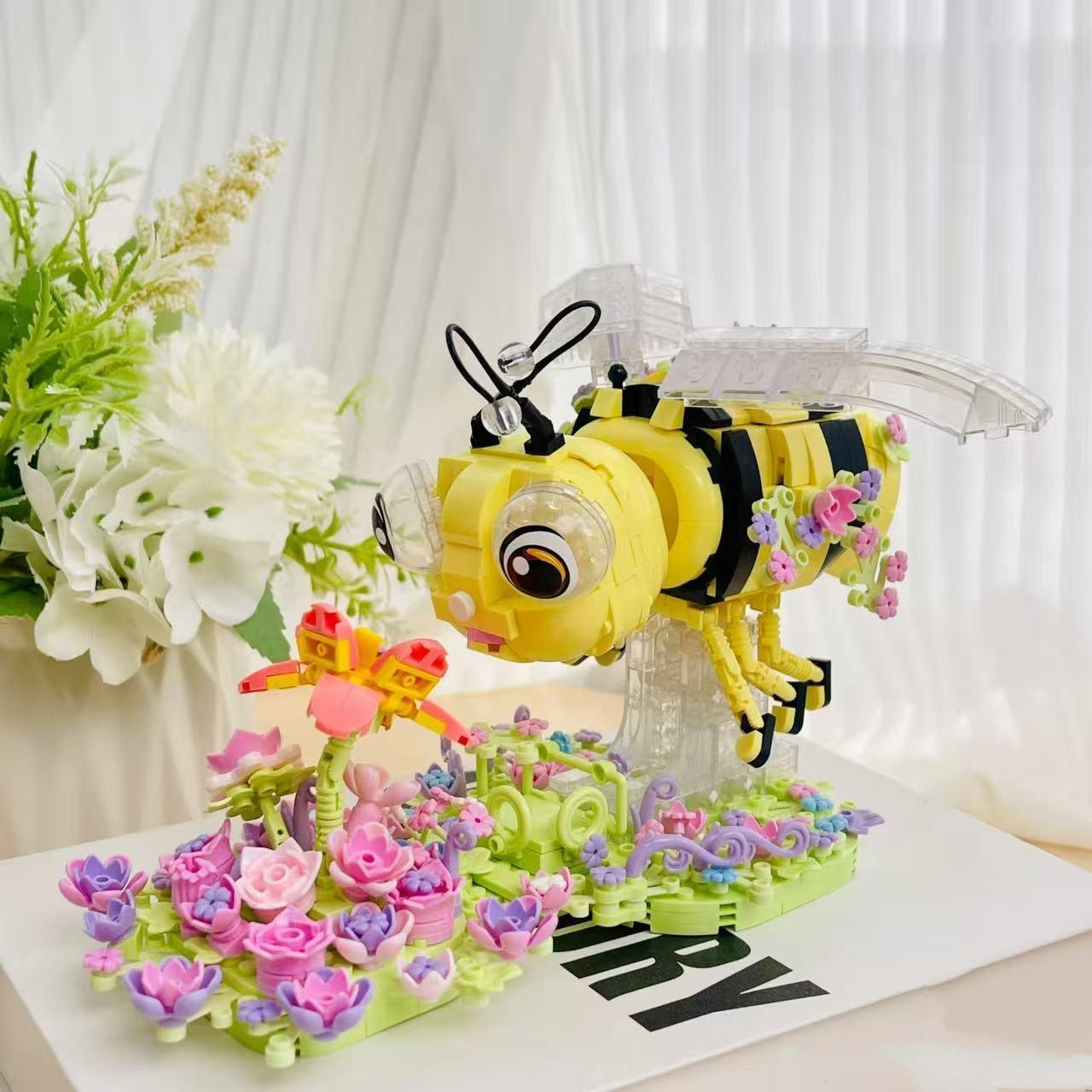 

And Bee Flower Adult Building Block Set Animal Plant Office And Living Room Decorative Ornaments Christmas Halloween Thanksgiving Valentine S S