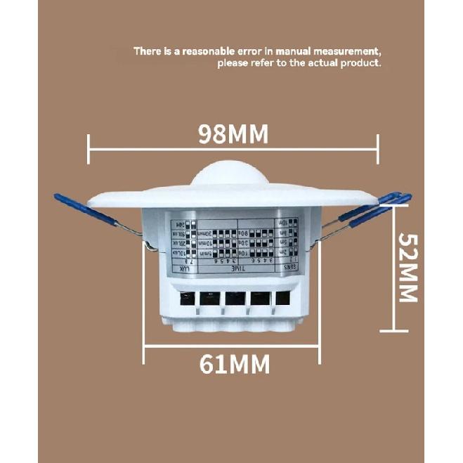 110-240v ceiling embedded 5.8GHZ ultra high power LED light with 6000W40A microwave radar induction switch