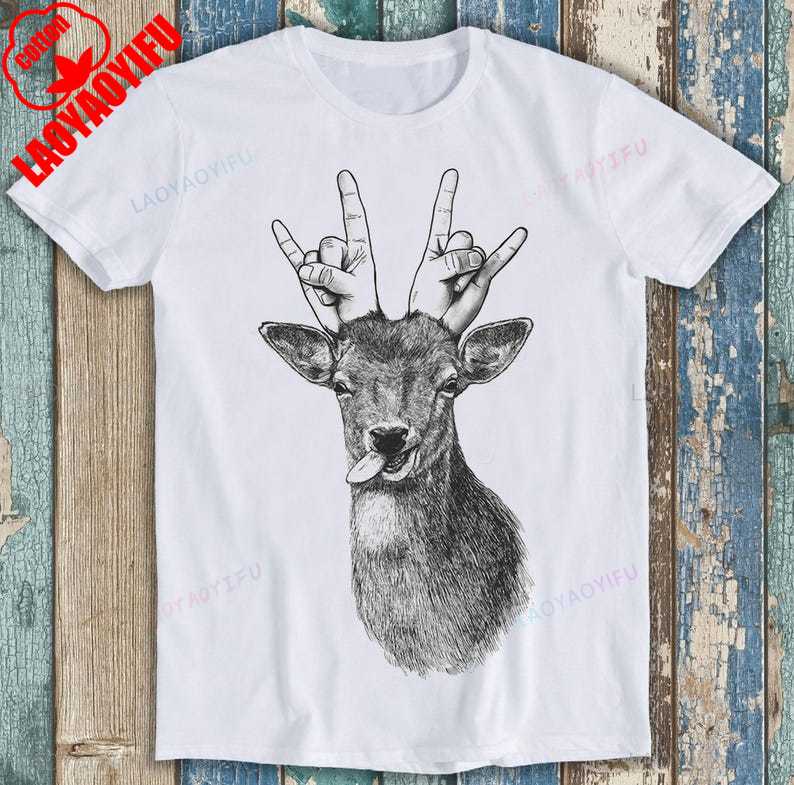 

Party Deer Heavy Metal Sense of Humor Best Seller Funny Meme Top Gift Tee T Shirt Funny Shirt Offensive Shirts Cotton Tee Tops 4XL