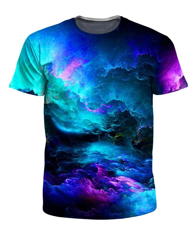 Huiteng Zomer Nieuwe Kleur Patroon Ronde Hals 3D Print T-shirt Heren en Dames Casual Top Zweetabsorberend en Sneldrogend 5XL