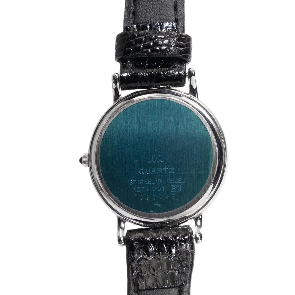 [USED] Seiko Women's Credor Watch, 18K Gold, Black Lizard Pattern, Leather Strap