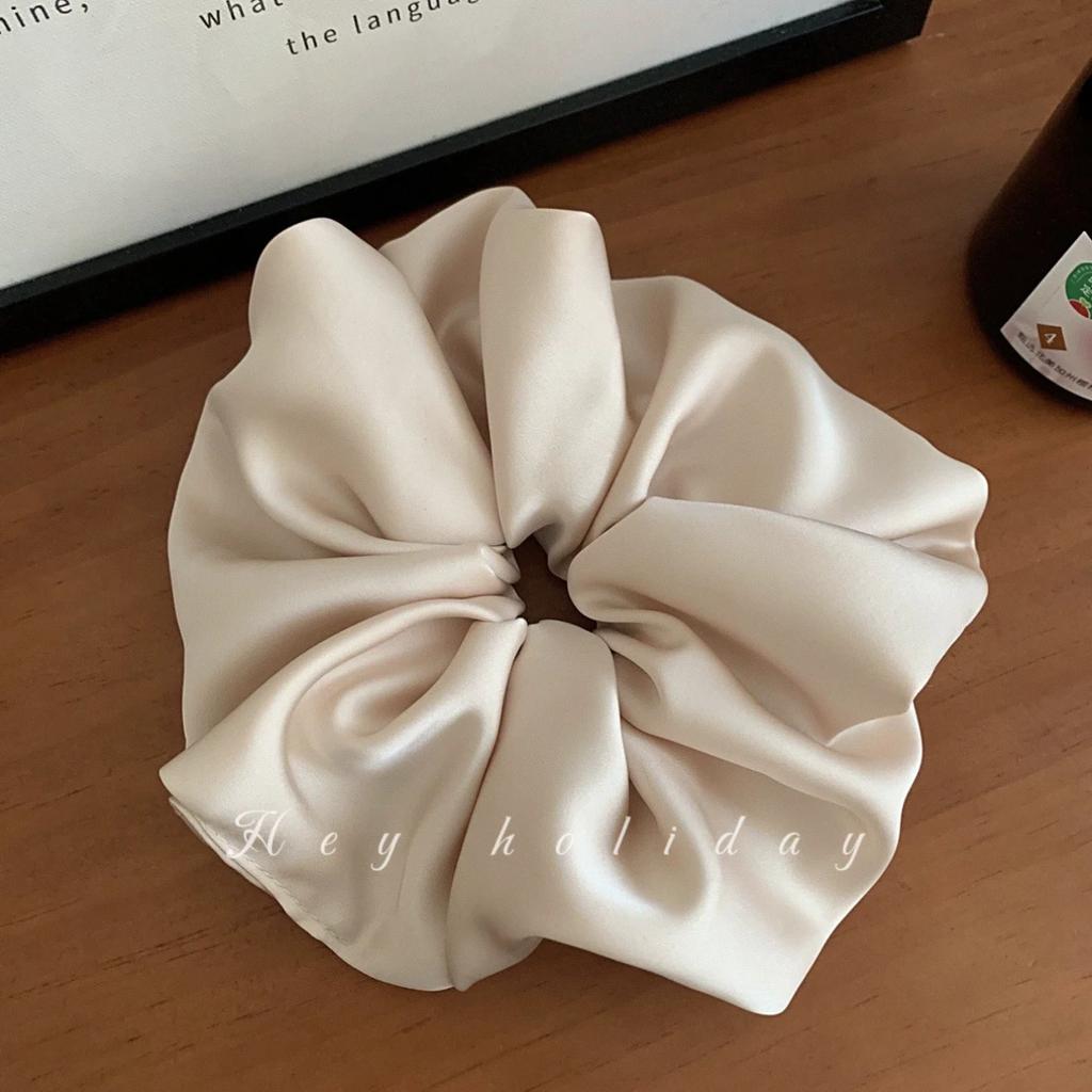 1PC Pink large intestine headband, Korean style oversized, high-end satin pleated headband, headband, female headband flower