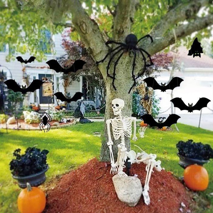 Décoration murale d'Halloween - AIMOONSA - Yeux 3D - Lot de 13 - Imperméable - Chauves-souris et araignées