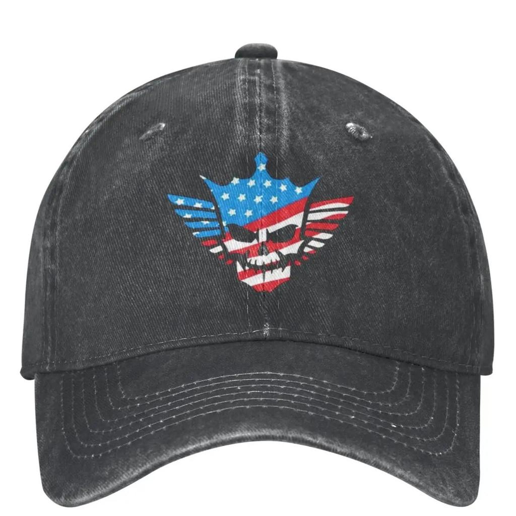 Cody Rhodes Totenkopf Lässige Baseballkappe Frühling Wrestling Sport Trucker-Mütze Wander-Angelkappe Unisex Erwachsene y2k Coole Baseballkappen
