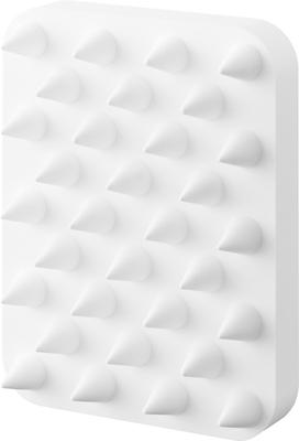 Yamazaki Jitsugyo Magnetic Scalp Massage Brush Hard Type White Approx. W6.5 X D8.5 X H2.8cm Tower Floating Storage Scalp Brush Head Massage 1771