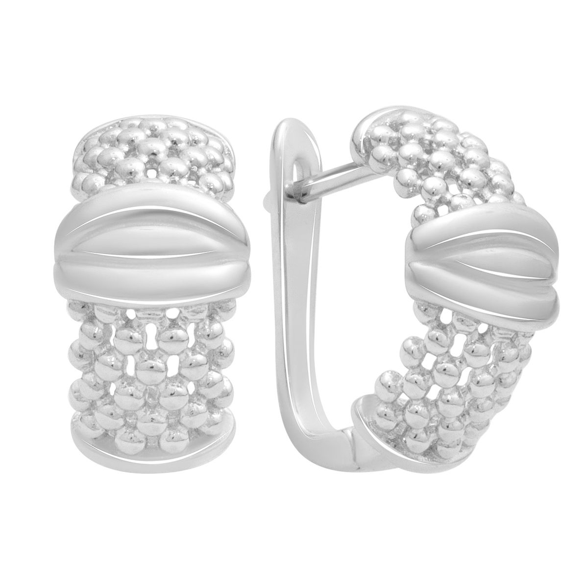 

Silver earrings without stones (2184317)