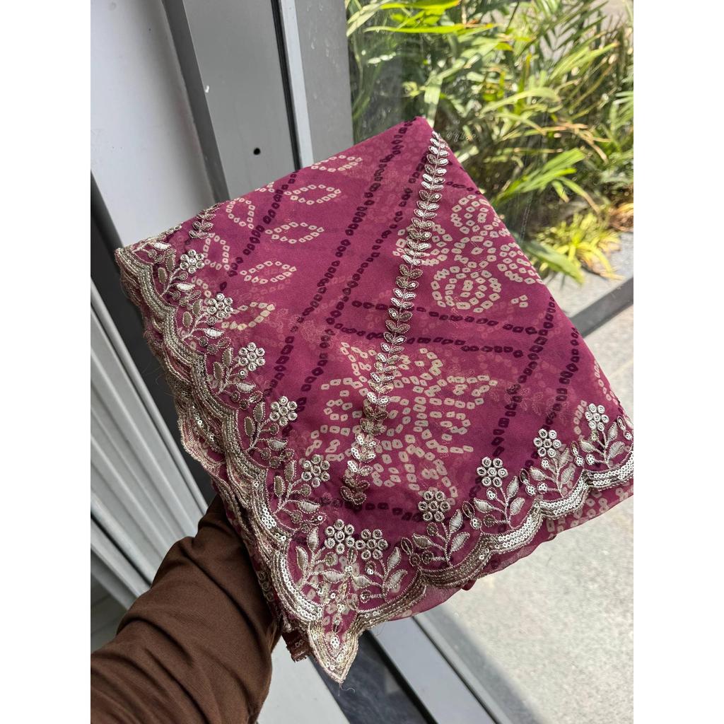 New Arrival Party Wear Bandhej Saree
