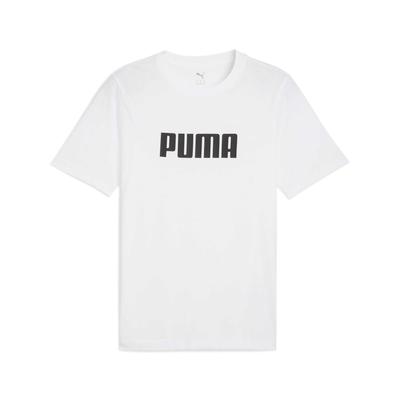 Comfortable Solid Color Logo Print Short Sleeve T-Shirt Men Tops White 690237-02