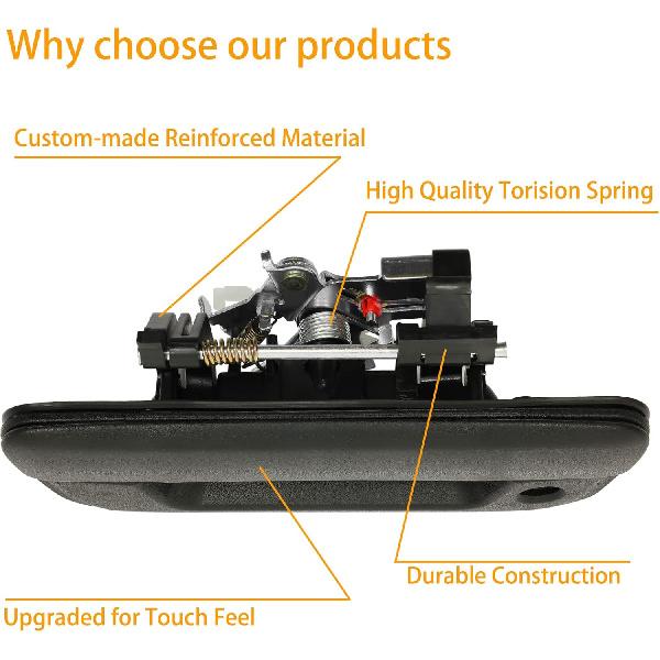 Heckklappengriff, Kompatibel mit 2004-2012 Chevy Colorado & GMC Canyon & Isuzu I-280 / I-290 / I-350 / I-370, Außen Hinten m. Schlüsselloch |