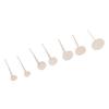 S925 Sterling Silver Flat Head Stud Earrings Pearl DIY Jewelry Accessories