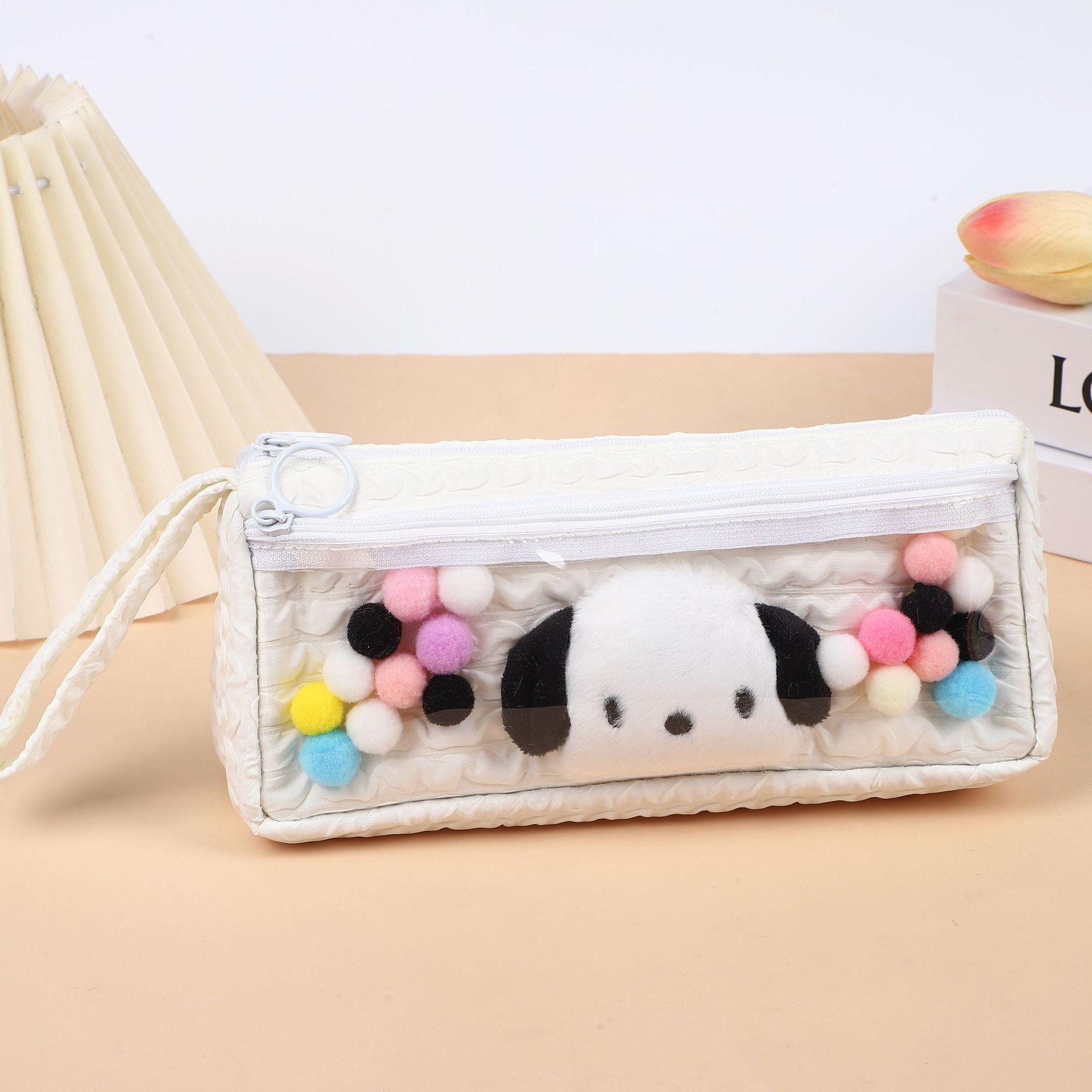 

New Ruby pencil case girls high value large capacity transparent stationery box junior high school girls stationery bag 22*7*10cm белый