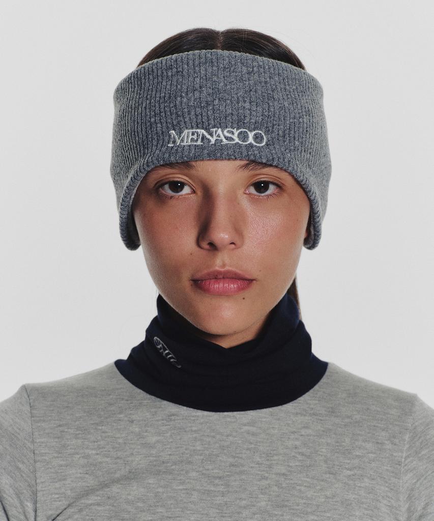 Menasoo Menasoo Reversible Wool Headband_Gray Melange