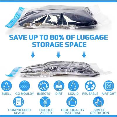 Travel Compression Bags, Roll Up Travel Space Saver Bags for Luggage, Cruise Ship Essentials Cothes, Folding Compressed Bag