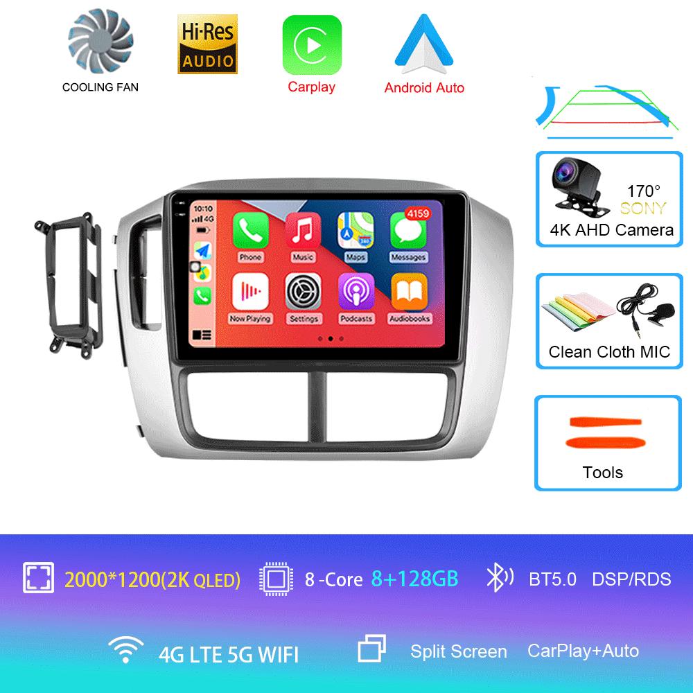 Car Radio Android 14 Carplay Auto WIFI+4G Multimedia Player For Honda Pilot 2006 2007 2008 DSP Autoradio Stereo 2din Head Unit