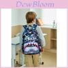 Colorful Shark Student Backpack With Waterproof Nylon Material For School Kids And Cartoon Print