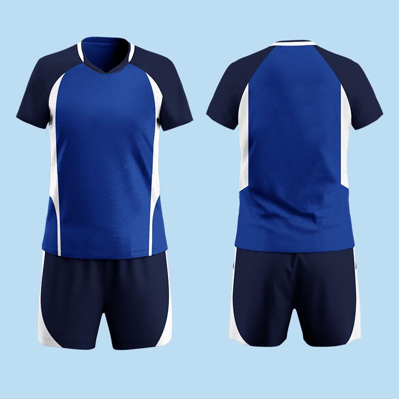 Women's & Men's Volleyball Team Uniform Set - Short-Sleeved, Professional Training Suit with Printed Numbers