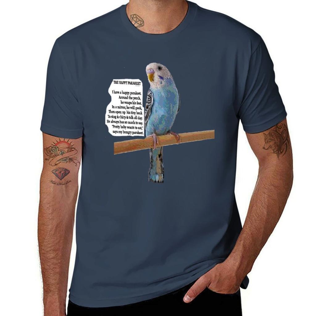 The Happy Parakeet Tshirt Stylish Graphic Short Sleeve Top Tshirt