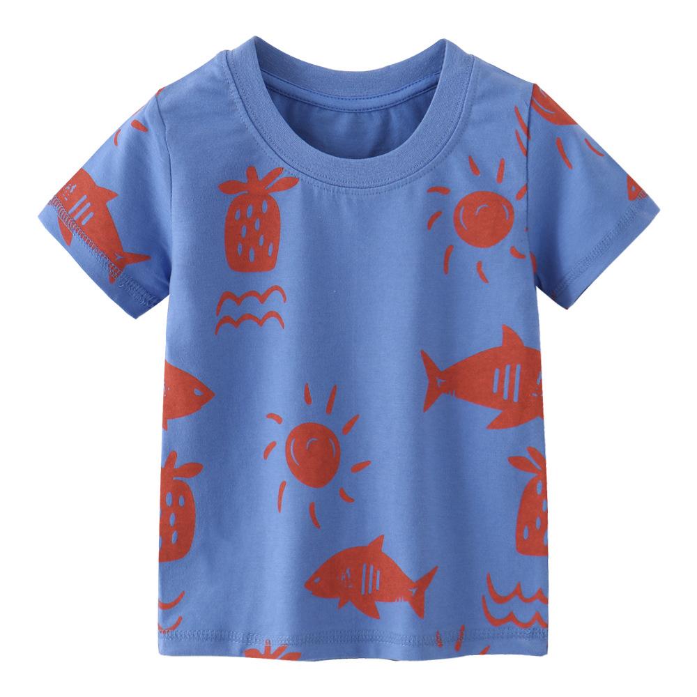

Summer short-sleeved children s T-shirts for small and medium-sized children T-shirts for boys half-sleeved base layers 100