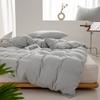 1pc Solid Color Duvet Cover 100% Washed Cotton Quilt Cover Japanese Minimalist Style Bedding Single Double King Queen Size Bed