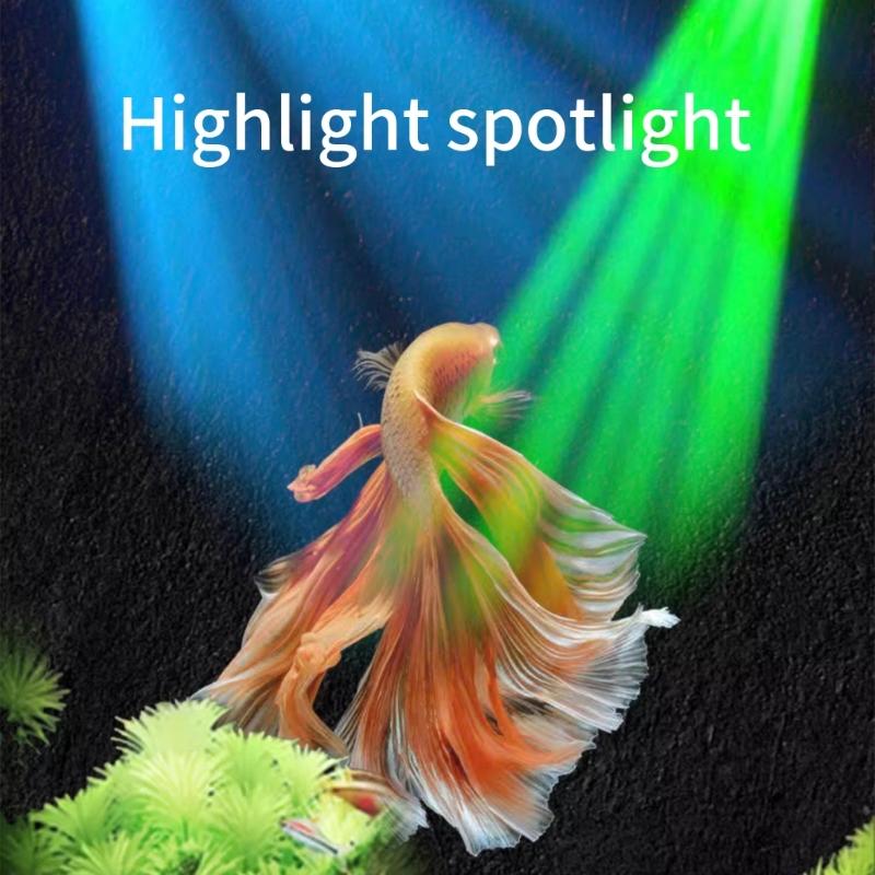 Aquariums LED Light Spotlight LED for Small Size Fish Tanks Remote Type Spotlight Waterproof Adjustable Light Color