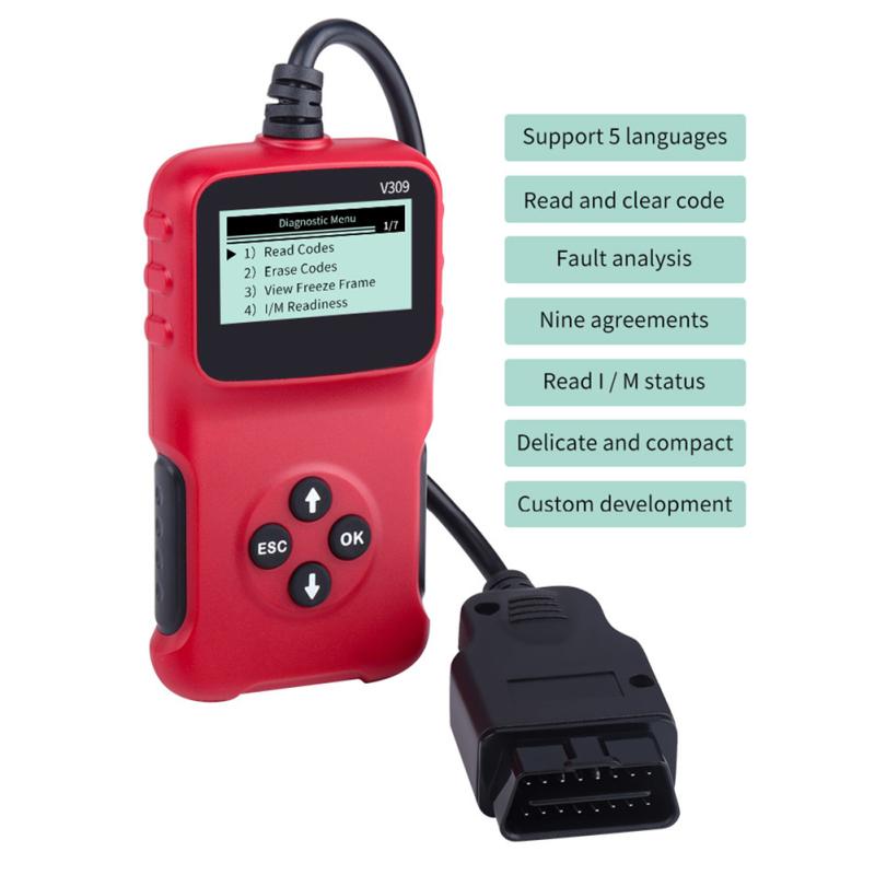 Buy V309 Car Fault Detector Elm327 Obd2 Car Diagnostic Tool Code