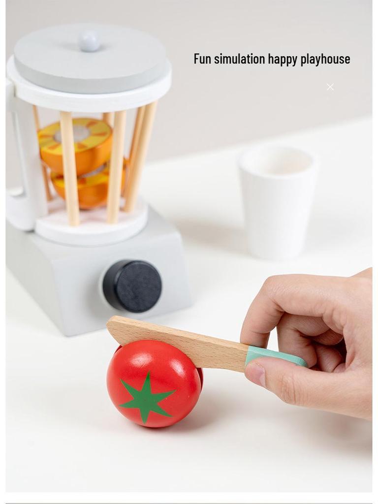 Wood Kids Play Kitchen Set: Pretend Cooking Toy for Boys & Girls, Ideal Birthday Gift
