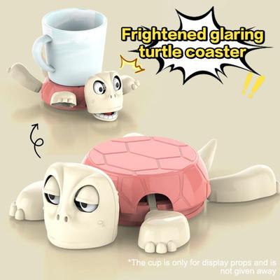 New Creative Funny Frightened Stared Turtle Coaster Drink Coasters Table Ornaments Kettle Mat Tea Coaster Desktop Decoration