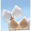 New liquid foundation seamless thin shoulder strap underwear women's small breasts gather invisible skin tone vest type beautiful back bra women