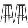 Tabourets de bar lot de 2  acier