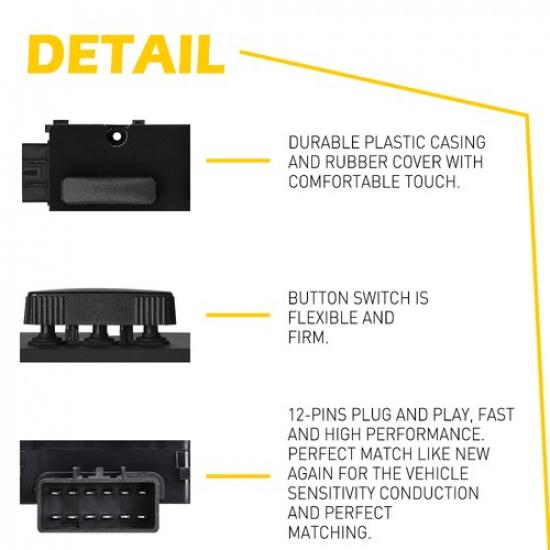 Driver Side Power Seat Switch For Cadillac 2002-2006 Escalade Chevy GMC 12450166