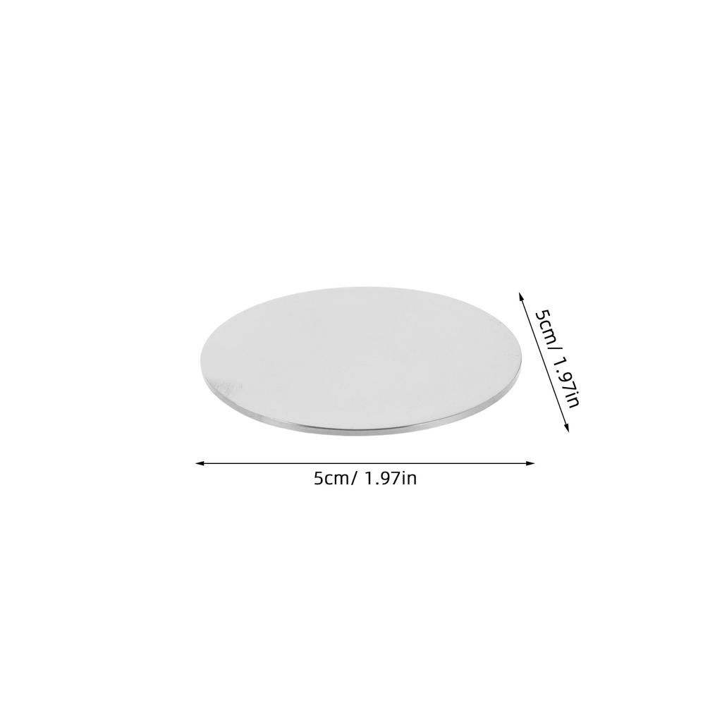 6 Stück 5 cm runde Edelstahl-Rohlinge für Gravur DIY Challenge Coins Personalisierte Andenken Bastelmünzrohlinge Gravierbar