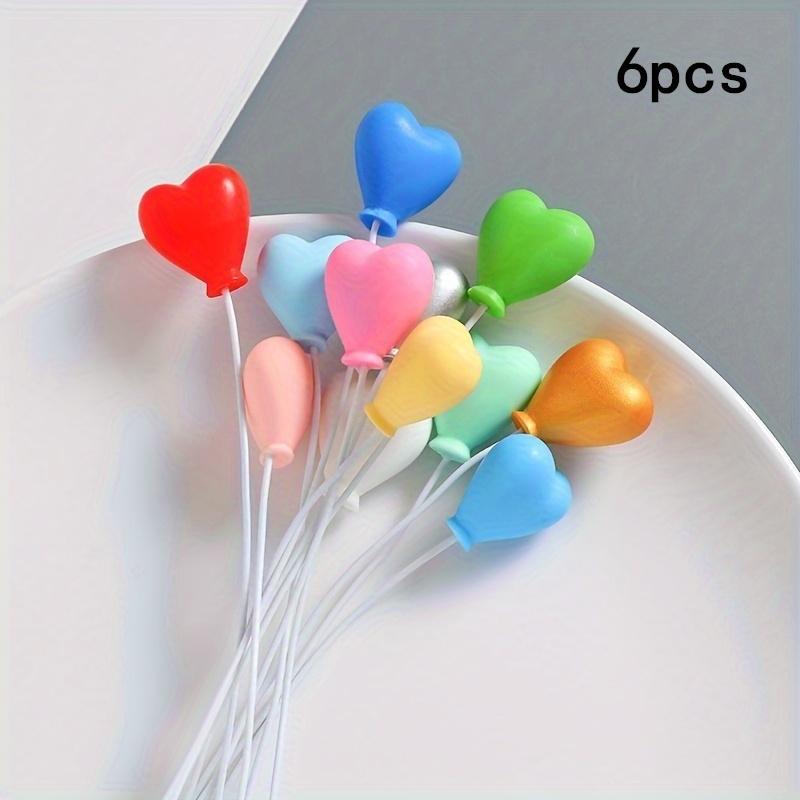 6/12pcs Miniature Resin Balloon Charms, Mixed Color, Toy House Accessories, Perfect for Mini Toy Houses, Micro Model Prop