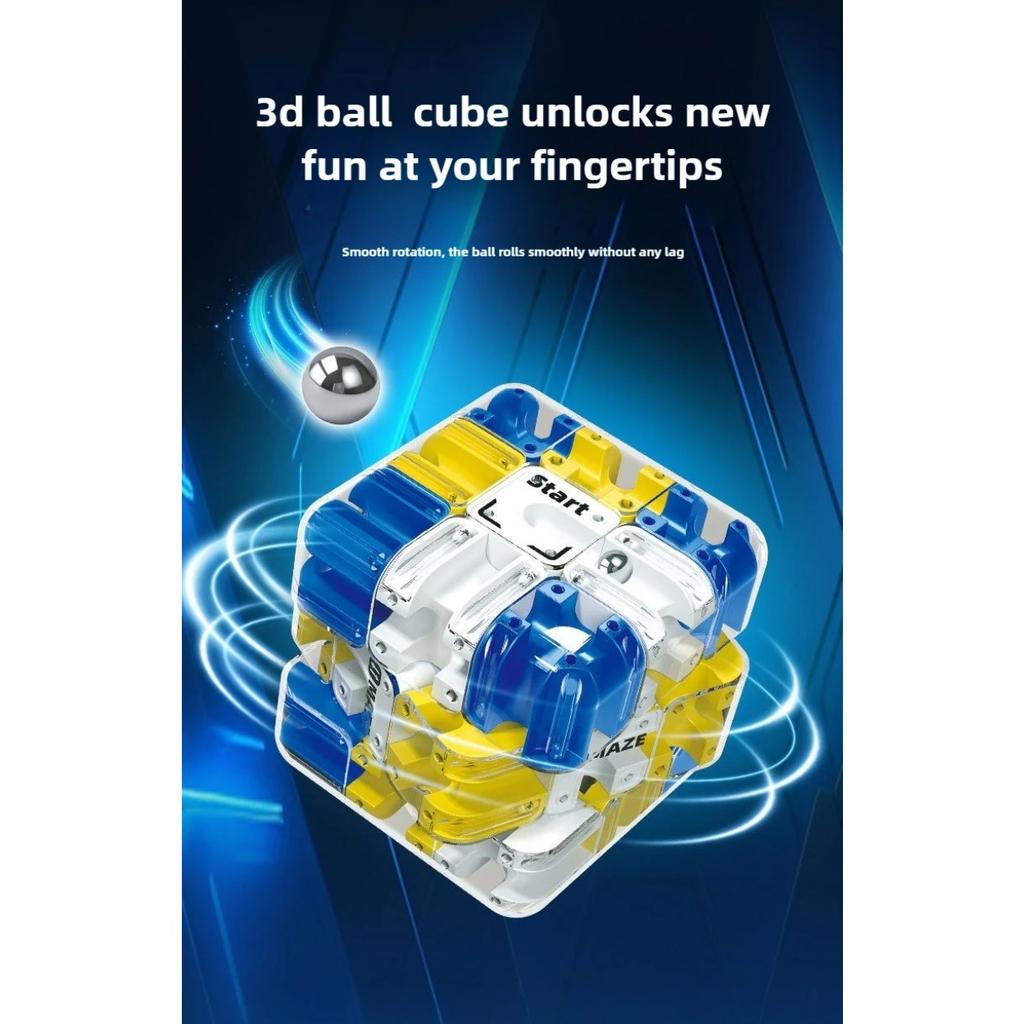 3D Ball Bearing Magic Cube Maze Learning Education Parent Child Battle Game Stress Relief Office Desk Toys for Children Gift