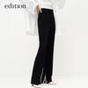 Edition Women's Slim-Fit High-Waist Flared Pants with Side Slits