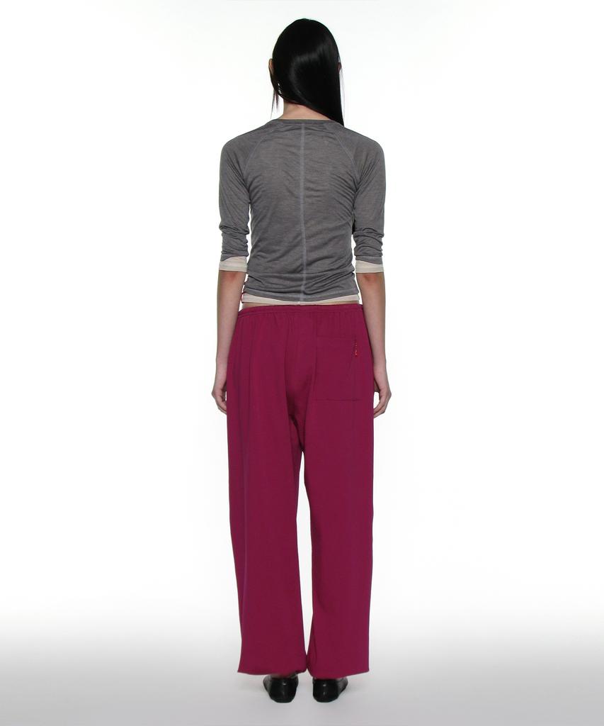 PARTIMENTO Damen Pwc Durchsichtiges Raglan-Dreiviertelarm-T-Shirt_Anthrazit Melange
