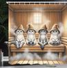 Vintage effect funny whimsical humor cat shower curtain fabric bathroom decoration shower curtain with hook, 180x180cm