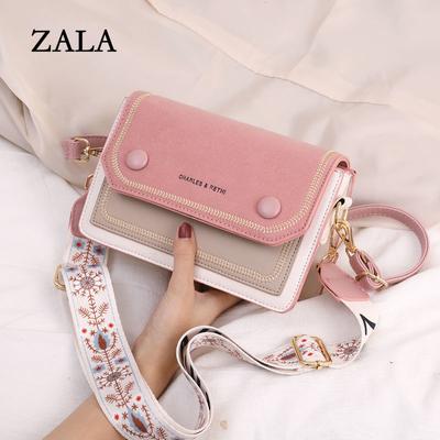 Small Bag New Fashion Trendy Internet Celebrity Foreign Style Broadband Contrasting Color Messenger Ins Versatile Four Seasons Women's Bag Wholesale