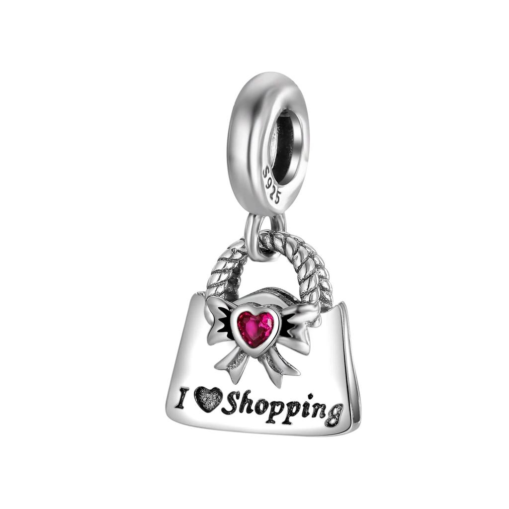 Original New Copper Travel Series Suitcase Camera Shopping Bag Charms For Originaldiy Bracelet Women Jewelry Gift