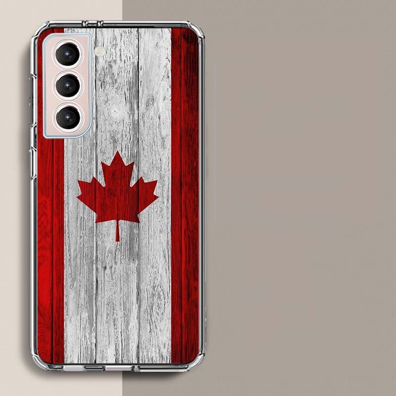 Canada National Football Team Logo Phone Case For Samsung Galaxy S25 Edge S24 S23 FE S21 S20 S10 Plus S22 S26 Ultra Cover Clear