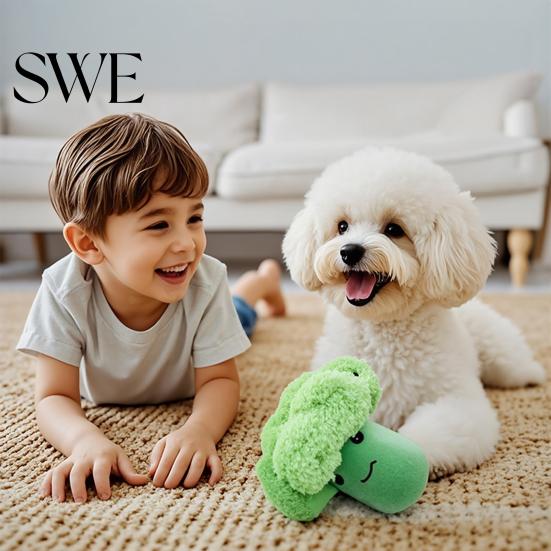 Süße Hundespielzeuge Plüsch-Gemüse-Spielzeug Quietschende Brokkoli-Aubergine Kauspielzeug Gefüllte Frühlingszwiebel Chili-Pfeffer für Welpen-Zahnen Interaktives Spiel Geformt
