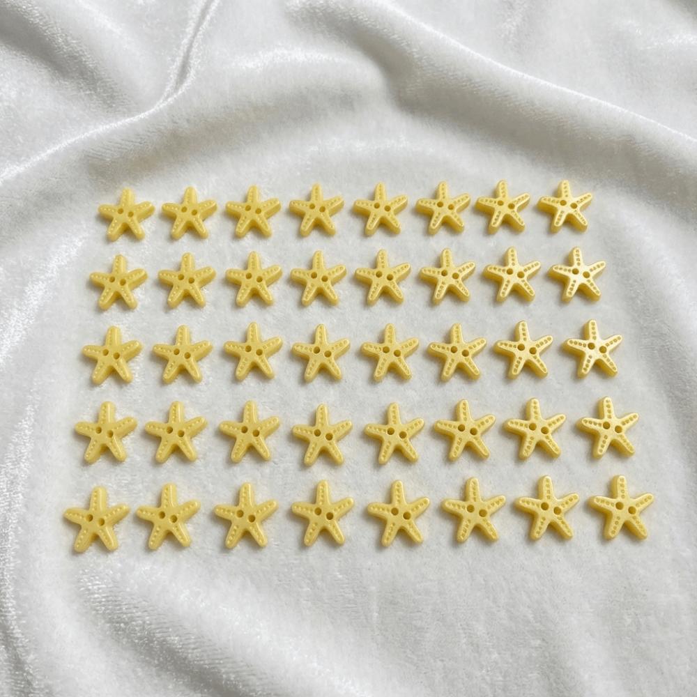40pcs Creative Imitation Shell Buttons Cute DIY Buttons Starfish Buttons  Cardigan Sweater