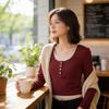 Fashion Long Sleeve T Shirt With Color Block Design For Casual Wear