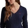 Polo Ralph Lauren Ss25 Solid Regular Sleeve Long Sleeve V-Neck Fitted Knit Sweater Women Sweater WMPOSWENC021331-400